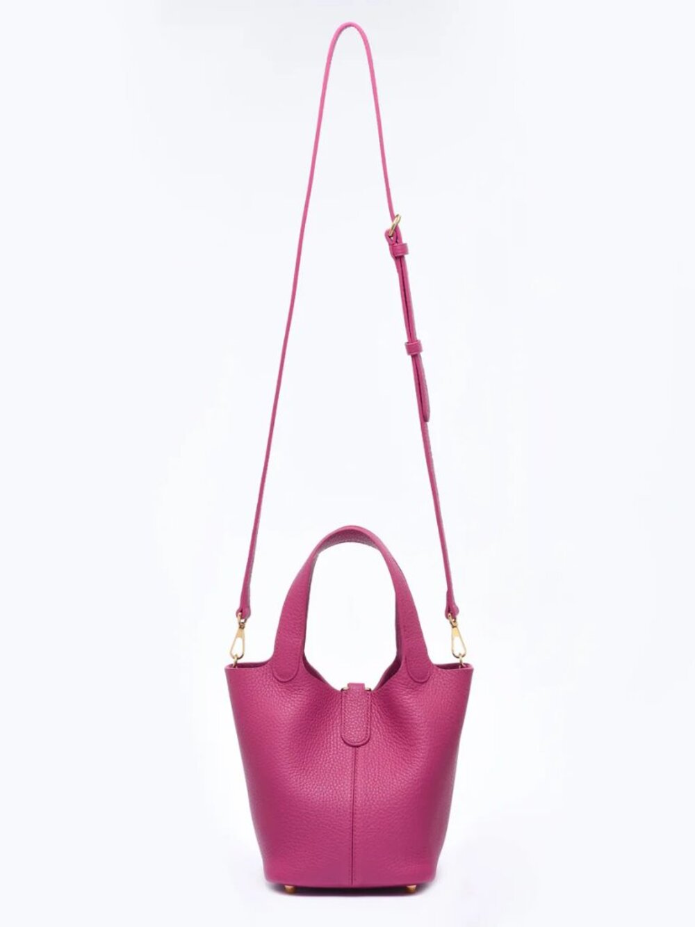 DUYP Melodie Ceclie Josette - Versatile Bucket Bag - Grained Cowhide ROSE VIOLET